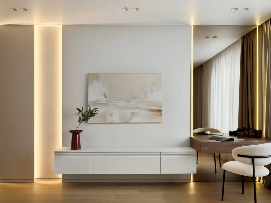 Wohnung in Eiche und Grün – Arbeitszimmer