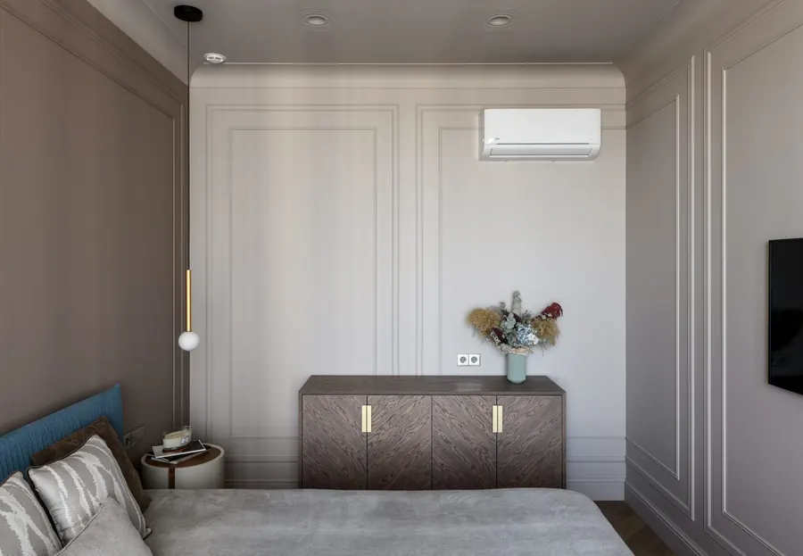 Wohnung mit Marmor und Messing – Arbeitszimmer